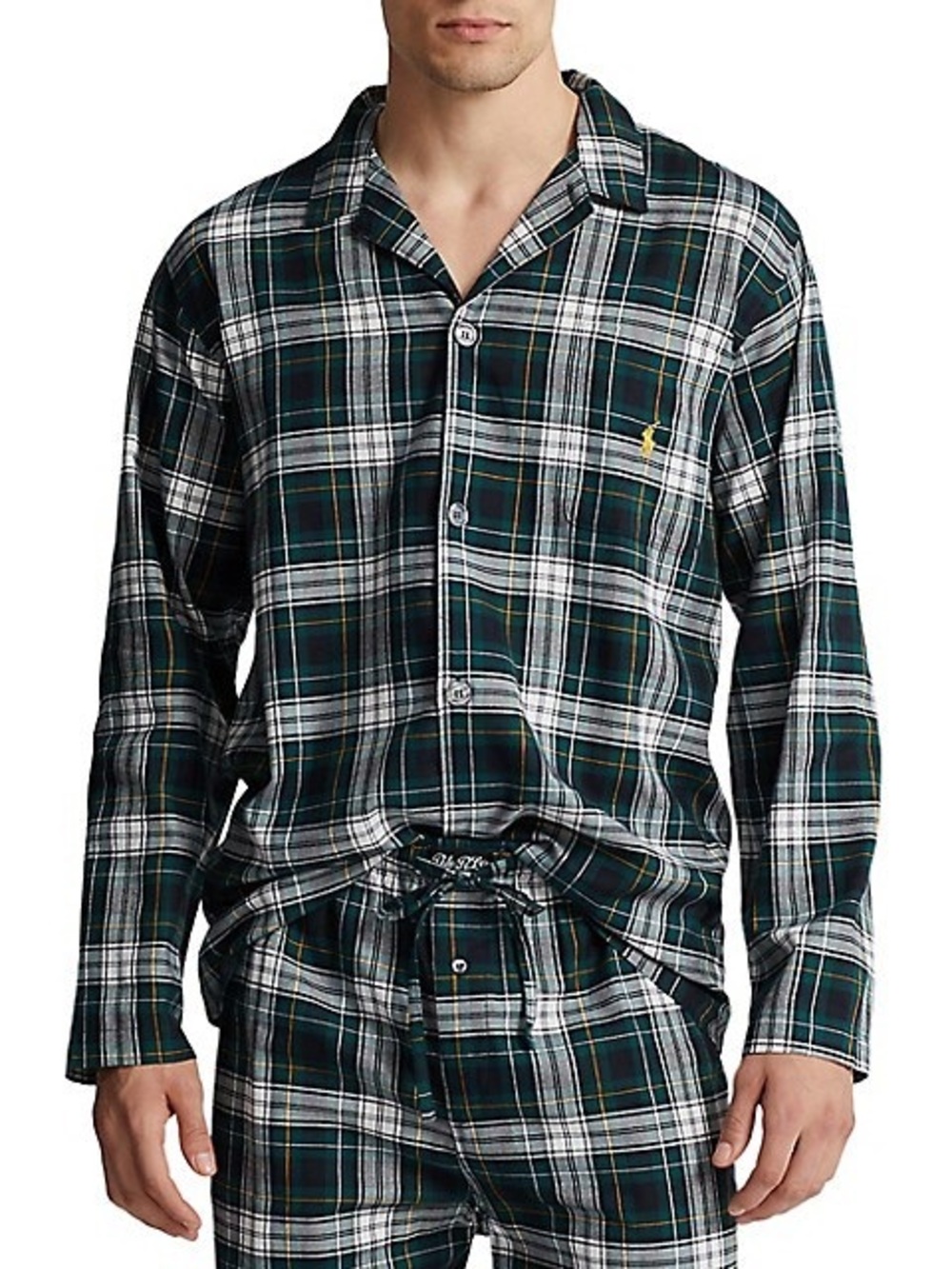 Polo Ralph Lauren Men’s Plaid Cotton Pajama Set Shirt Pants Size L
